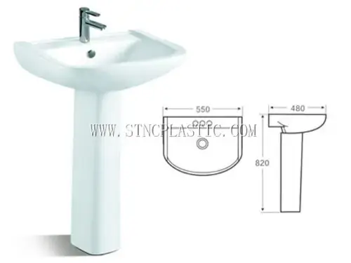 Pedestal Basins No Water Faucet NC025949 plastic houseware product photograph