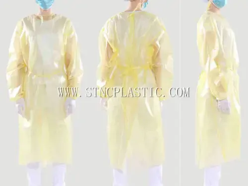 Isolation Gown 35G Yellow/Blue NC027967 plastic houseware product photograph