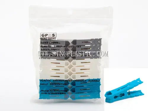 Plastic Clothes Peg Set 18pcs NC028770 plastic houseware product photograph