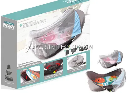 Portable Baby Folding Sleeping Basket Green/Pink NC029028 from the Baby Sleeping Bed range