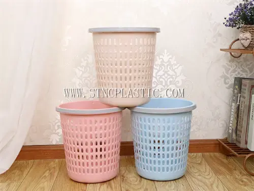 Plastic Trash Waste Basket With Handle NC029710 plastic houseware product photograph