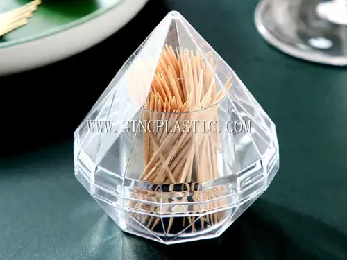 Diamond Shape Toothpick Tube NC029830 plastic houseware product photograph