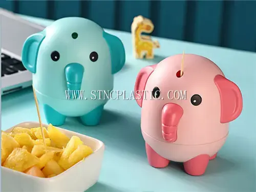 Cartoon Elephant Automatic Toothpick Holder NC029920 plastic houseware product photograph