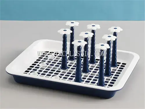 Rectangle Flower Shape Plastic Cup Draining Holder S NC030477 plastic houseware product photograph
