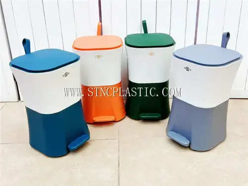 Small Waist Slow Falling Color Matching Trash Can 9L NC030607 plastic houseware product photograph
