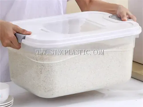 20L Transparent Rice Container With Flip Cover NC030706 plastic houseware product photograph