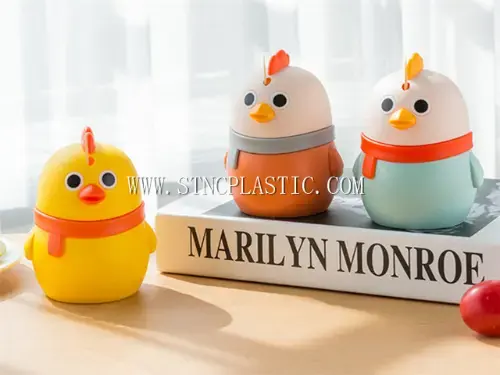 Cartoon Chicken Plastic Automatic Toothpick Box NC030939 plastic houseware product photograph