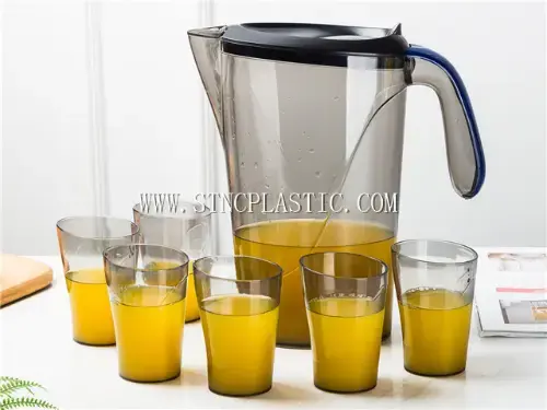 Plastic Water Jug 2.5L With 6 Cups 280ml Set NC031191 plastic houseware product photograph