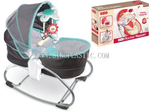 3 In 1 Baby Portable Music Rocking Sleeping Chair W/Mosquito Net NC031216 plastic houseware product photograph