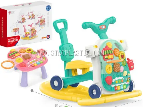 Multifunction 5 In 1 Hand Pushing Baby Music Rocker (green/Pink) NC031234 plastic houseware product photograph