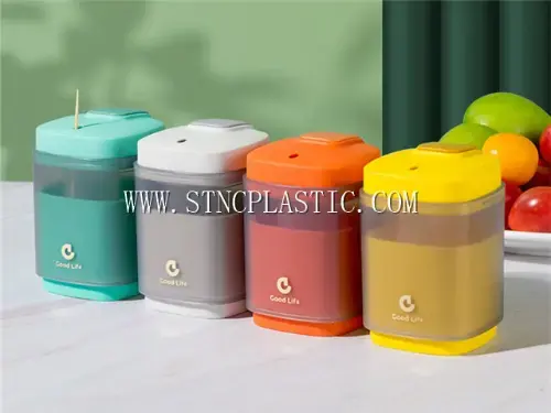 Colorful Automatic Toothpick Box NC031528 plastic houseware product photograph