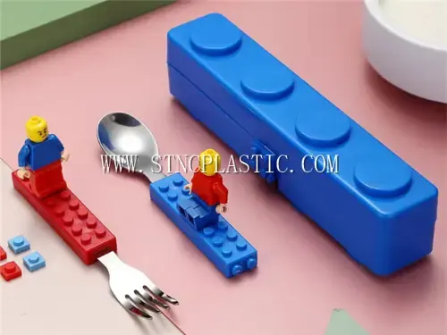 Building Block Stainless Steel Spoon And Fork With Storage Box NC031889 from the Spoon Knife And Fork range
