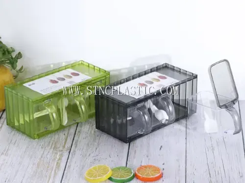 Plastic 3-Grid Seasoning Box NC032541 plastic houseware product photograph