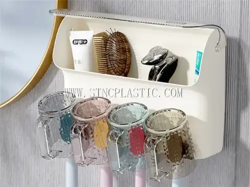 Multifunction Plastic Toothbrush Holder With 4 Handle Cups NC032885 from the Trash Bin With Lid range