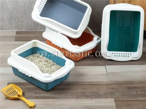 Plastic Cat Litter Box With Shovel S NC033151 plastic houseware product photograph