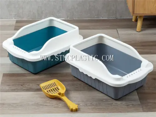 Plastic Cat Litter Box With Shovel L NC033153 plastic houseware product photograph