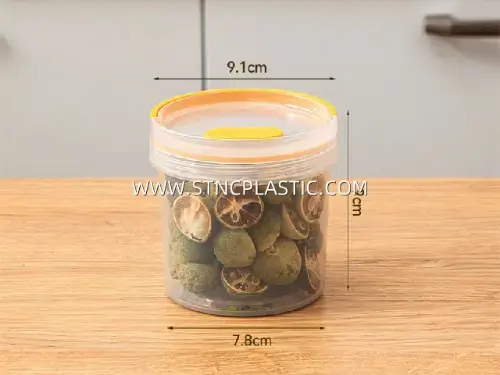 Plastic Round Sealed Storage Jar With Handle S 350ml NC033301 plastic houseware product photograph
