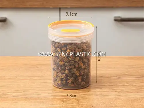 Plastic Round Sealed Storage Jar With Handle S 480ml NC033302 plastic houseware product photograph