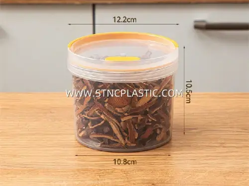 Plastic Round Sealed Storage Jar With Handle L 800ml NC033305 plastic houseware product photograph
