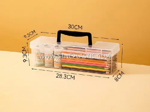 Plastic Storage Box With Handle 1500ml NC033307 from the Tool And Cosmetic Box range
