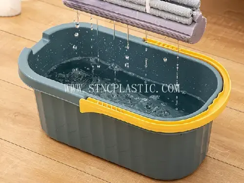 Plastic Rectangular Bucket For Mop With Single Handle NC033864 plastic houseware product photograph