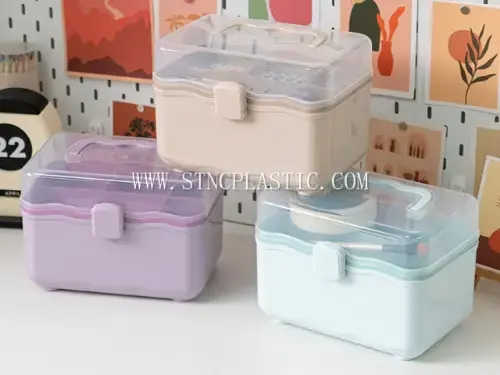 Plastic Storage Box With Handle NC033914 plastic houseware product photograph
