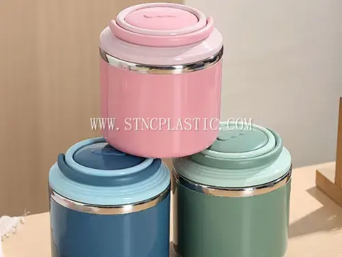 304 Stainless Steel Portable Insulated Food Container With Handle 660ml NC033972 plastic houseware product photograph