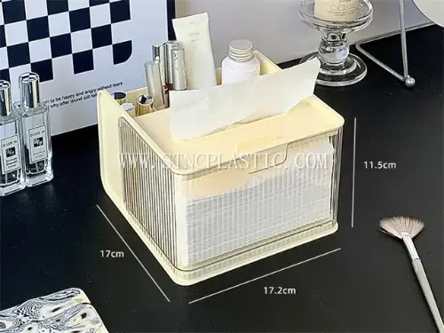 Plastic Multi-Functional Tissue Storage Box NC034368 plastic houseware product photograph