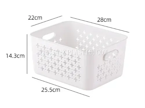Plastic Hollowed-Out Storage Basket L NC034370 plastic houseware product photograph