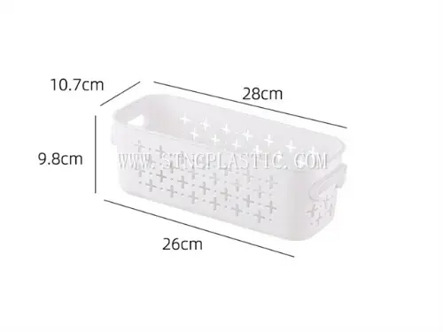 Plastic Hollowed-Out Storage Basket S NC034372 plastic houseware product photograph
