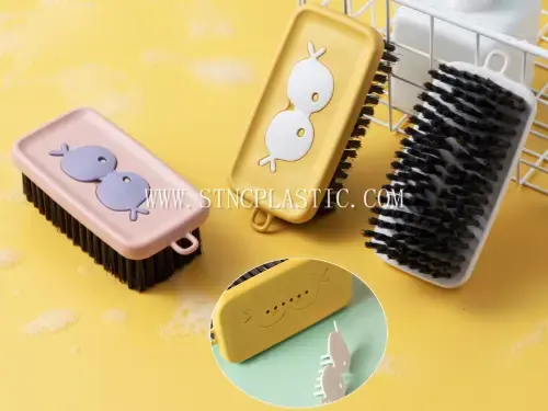 Double Fish Pattern Laundry Brush NC034396 plastic houseware product photograph