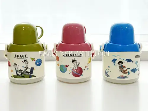 Plastic Student Cartoon Water Bottle 400ml NC034438 plastic houseware product photograph