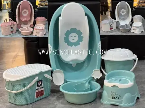 Bath Tub Set 8PCS With 3 Layer Drawer Stroller NC034784 plastic houseware product photograph