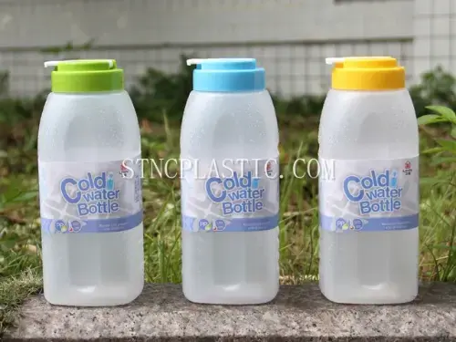 Plastic Flip-Top Water Bottle 1L NC035042 plastic houseware product photograph