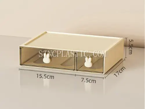 Combined Storage Box With 2 Short Drawers NC035166 plastic houseware product photograph