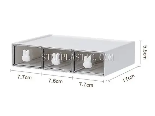 Combined Storage Box With 3 Short Drawers NC035167 plastic houseware product photograph