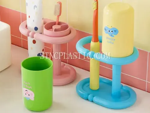 Desktop Toothbrush Cup With Holder NC035180 plastic houseware product photograph