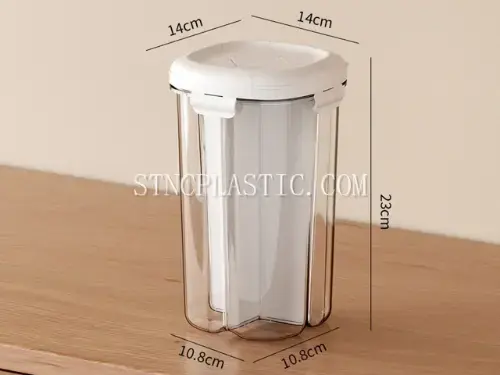 Plastic Multi-Compartment Airtight Storage Jar NC035202 plastic houseware product photograph