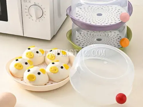 Microwave-Safe Steamer Container NC035204 plastic houseware product photograph