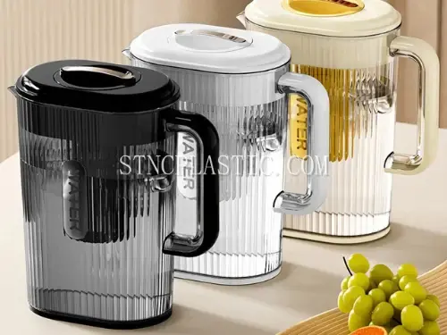 Plastic Striped-Pattern Cold Water Jug With Filter NC035219 plastic houseware product photograph
