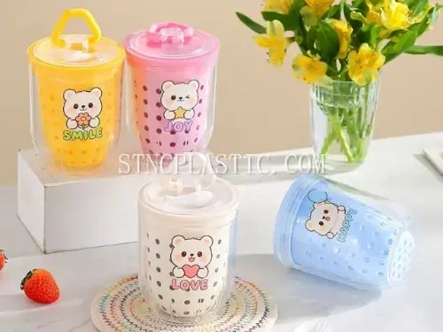 Double Layered Salad Cup With Spoon&Sauce Box 780ml NC035341 plastic houseware product photograph