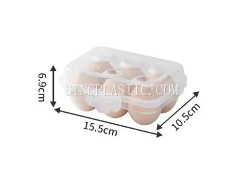 Plastic Portable 6-Grid Egg Box NC035369 plastic houseware product photograph