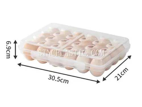 Plastic Portable 24-Grid Egg Box NC035371 plastic houseware product photograph