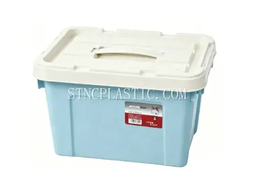 30L Plastic Handheld Storage Box With Cover NC035379 plastic houseware product photograph