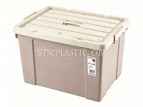 100L Plastic Handheld Storage Box With Cover NC035381 plastic houseware product photograph