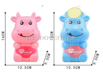 Plastic Cartoon Cattle Coin Bank Blue/Pink NC028334