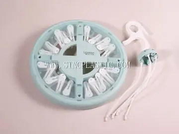 Plastic Round Socks Drying Rack With 20pcs Pegs NC028786