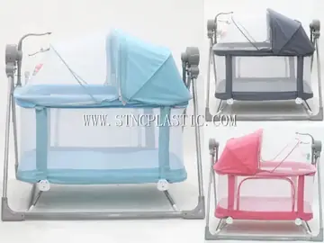 Rectangular Two Purpose Electric Vibrate Infrared Remote Control Baby Cradle NC030073