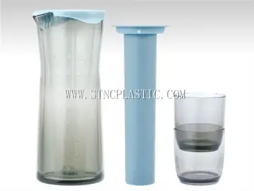 Ice Flower Tea Pot Set With 2 Cups/Quick-Frozen Stick&Removable Filter Net NC030494