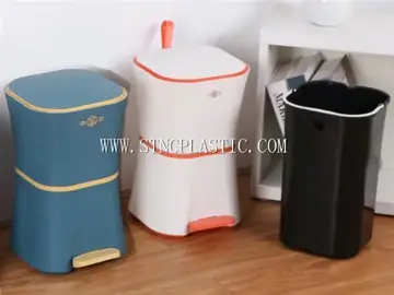 Small Waist Slow Falling Pure Color Trash Bin 9L NC030608